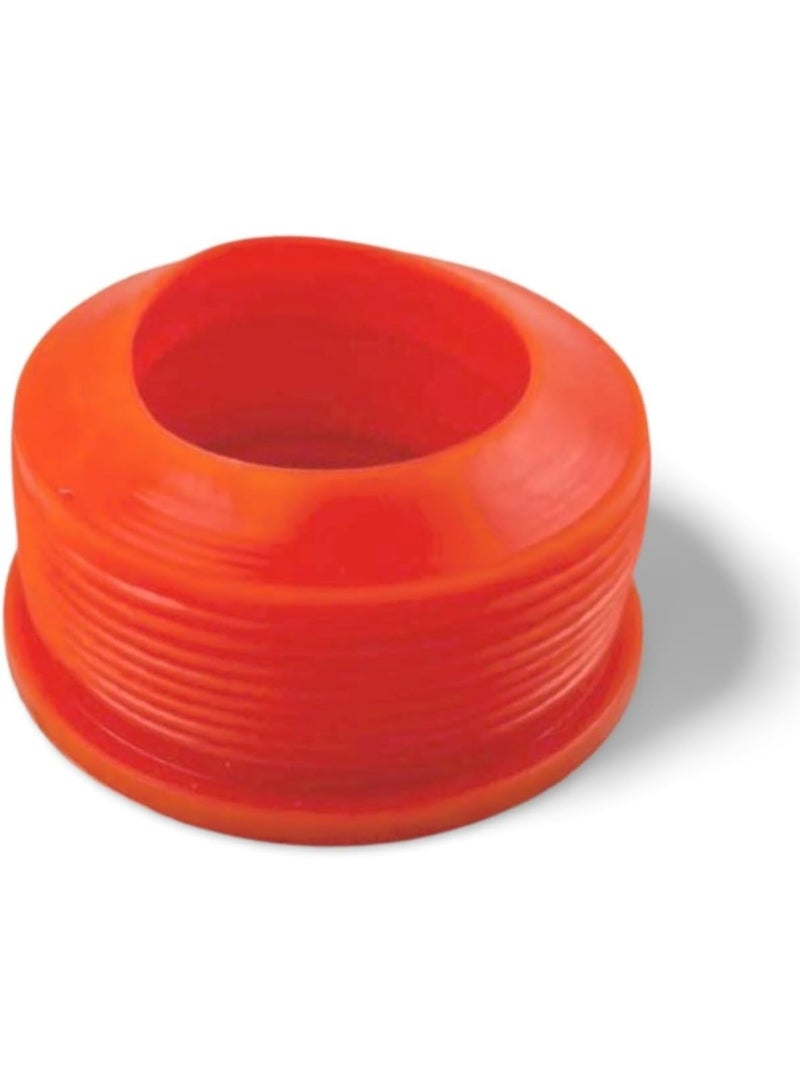 Orange Plastic Pipe Adapter Ring, Grooved Design, 35mm x 45mm, Washing Machine Drain and Sink - Image 1